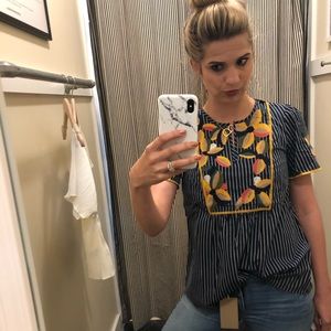 Madewell Embroidered top